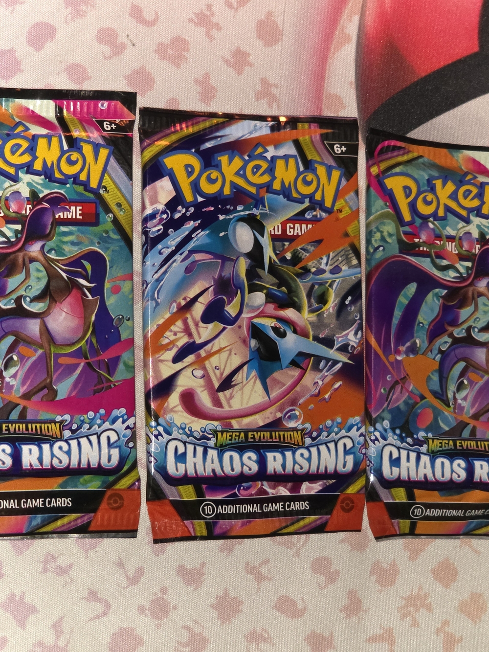 3 Lot Sealed Chaos Rising Booster Pack Pokemon Tcg Cards